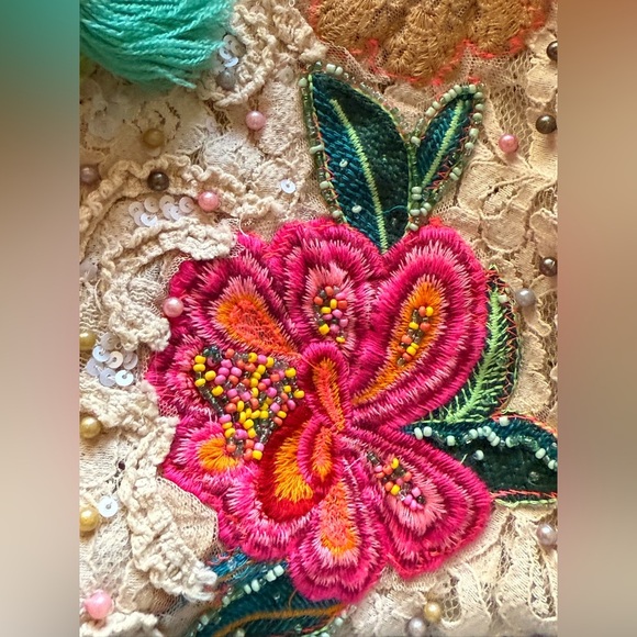 Antica Sartoria by Giacoo Cinque Lace Embroidered Coverup Dress, ONE SIZE - Picture 10 of 12